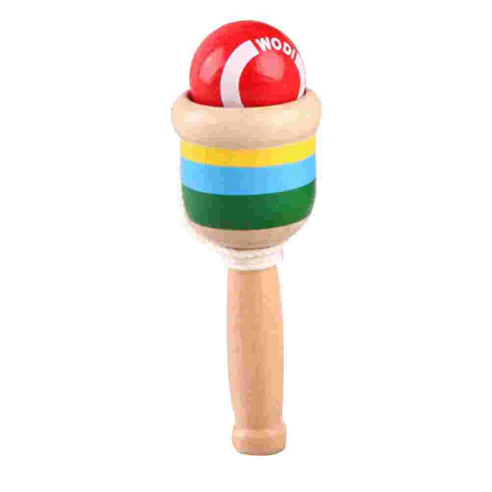 

Kendall Kids Kendama Cup Wooden Mini Catch Balls Children Childrens Educational for Aldult Hand-eye Coordination