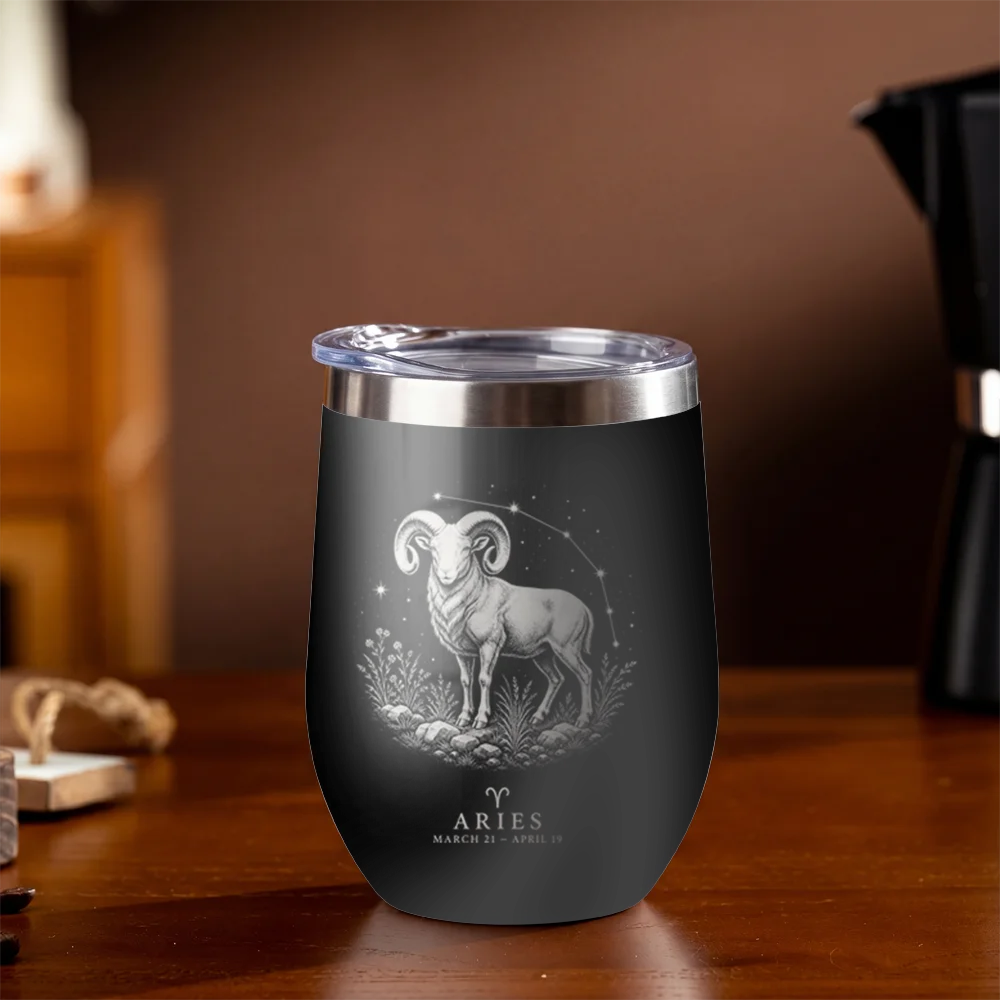 Zodiac Identity Vacuum Flasks 1PC 12oz Eggshell Stainless Steel Thermos 360ml Portable Coffee Beer Mug Vacuum Insulated Flask