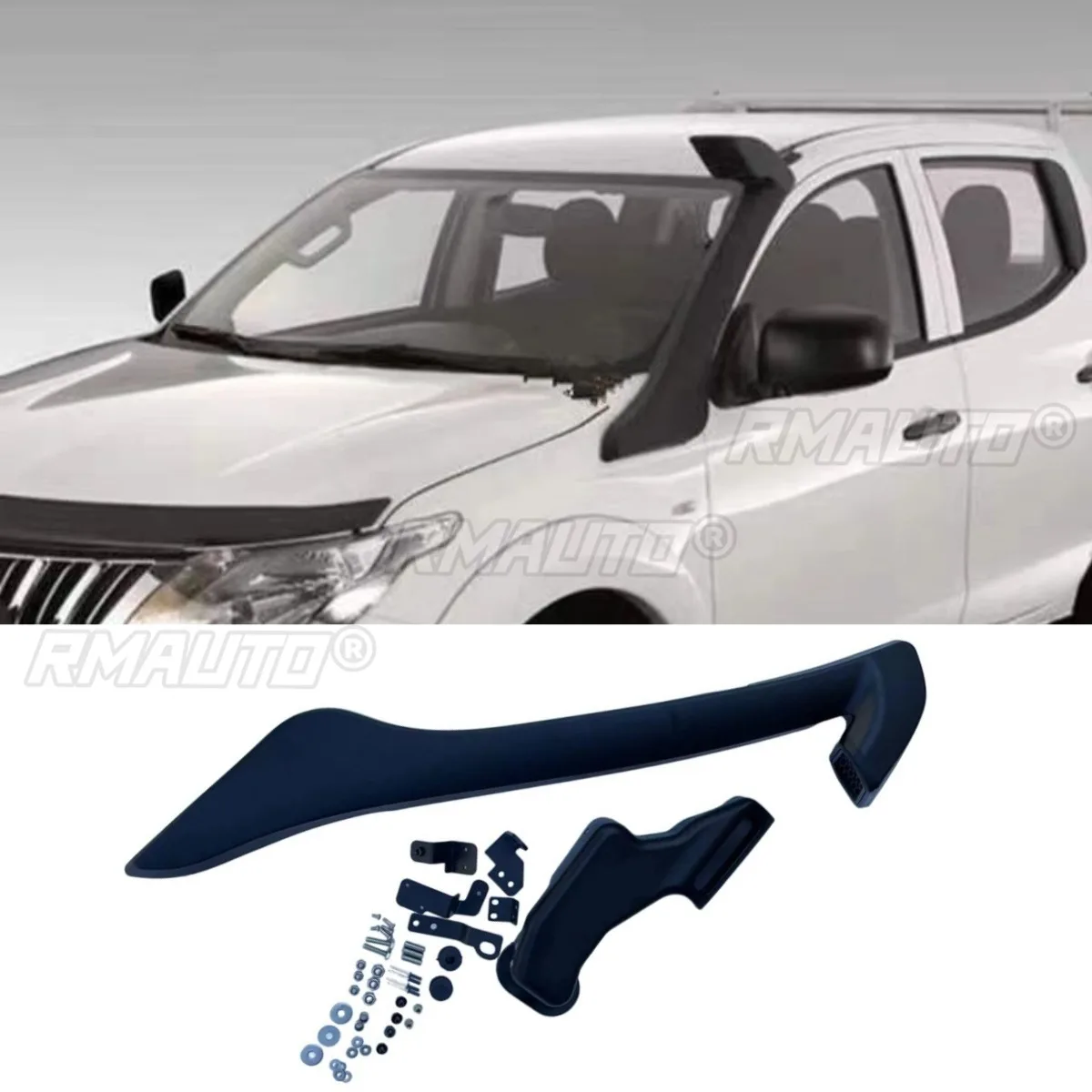 Car Snorkel Kit Air Intake Wading Hose for Mitsubishi Triton L200 2019 Front Side Snorkel Desert Intake Duct Car Accessories