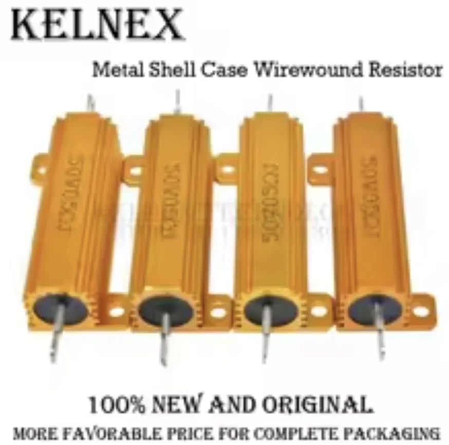 50W 100W Aluminum Power Metal Shell Case Wirewound Resistor 0.01R 100K 1 4 6 7 8 10 20 200 500 1K 3.3K 10K ohm resistance RX24 image 3