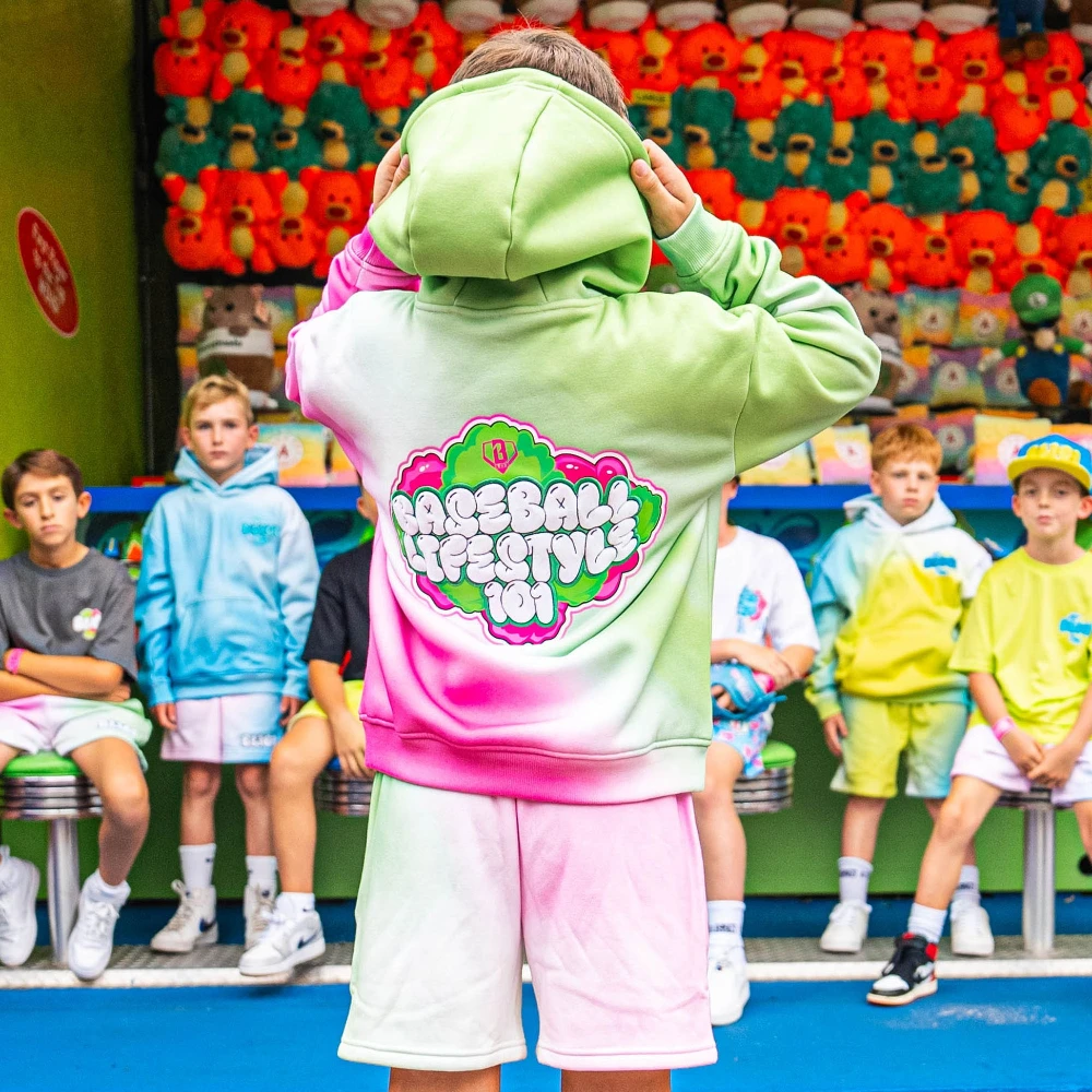 جديد طفل البيسبول نمط الحياة 101 التعادل صبغ كاندي الشباب هوديي هالوين/هدايا عيد الميلاد الأسرة حفلة الرجال النساء زوجين البلوز #5