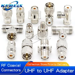 1Pcs Adapter UHF PL259 SO239 to UHF Male Plug & Female Jack Straight & Right Angle T Type 3 Way Splitter RF Coaxial Connector