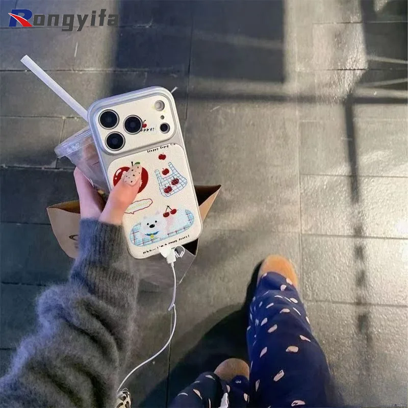 Funda de teléfono con estampado de perro Westie, Apple y cereza, para Huawei Pura 70 Art P60 P50 P40 Pro Plus Honor 60 Magic 8 7 6 Pro 5 4 Lite