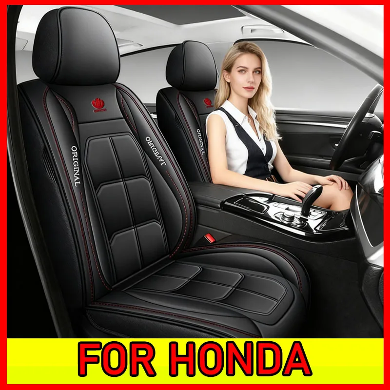

Чехол на автомобильное сиденье для HONDA, мягкий и удобный чехол из искусственной кожи с передними и задними рядами, полностью завернутый, мускулистый чехол на сиденье
