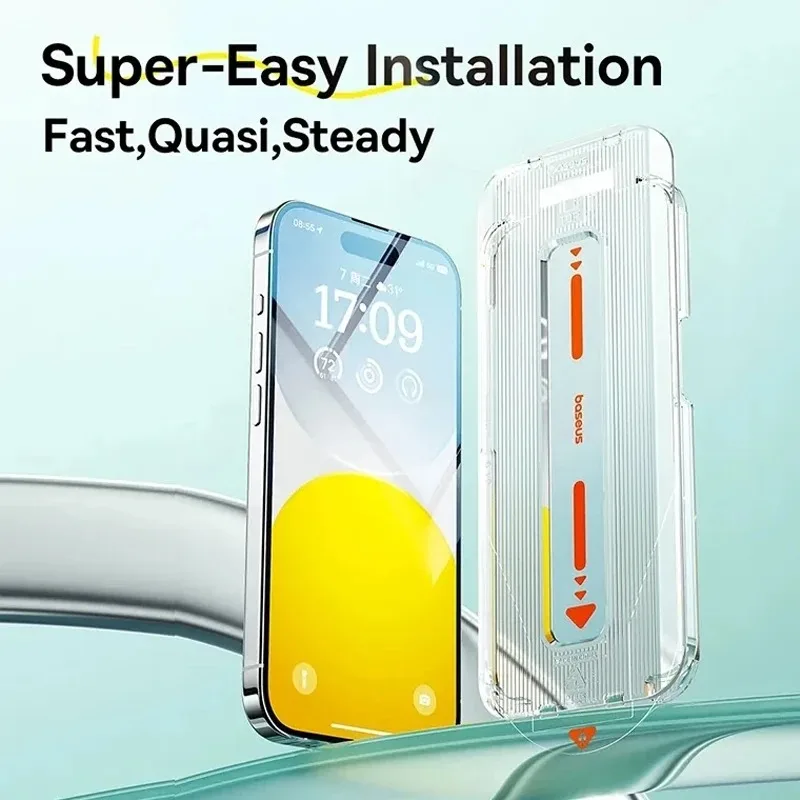 Baseus Tempered Glass For iPhone 16 Pro Max Screen Protector With Cleaning Kit Anti Peeping Dust-proof Glass For iPhone 15 Plus