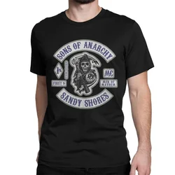 Men Women's T-Shirts Sons Of Anarchy 9 Vintage Cotton Tee Shirt Short Sleeve Sandy Shores T Shirt Round Neck Clothing Plus Size