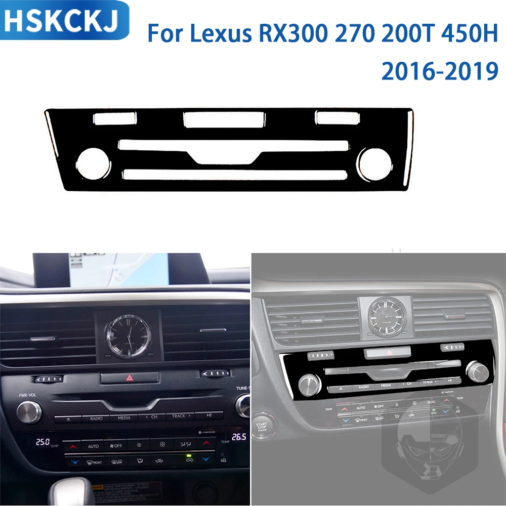 

For Lexus RX300 270 200T 450H 2016 2017 2018 2019 Accessories Car Black Plastic Interior Central Radio Panel Trim Sticker