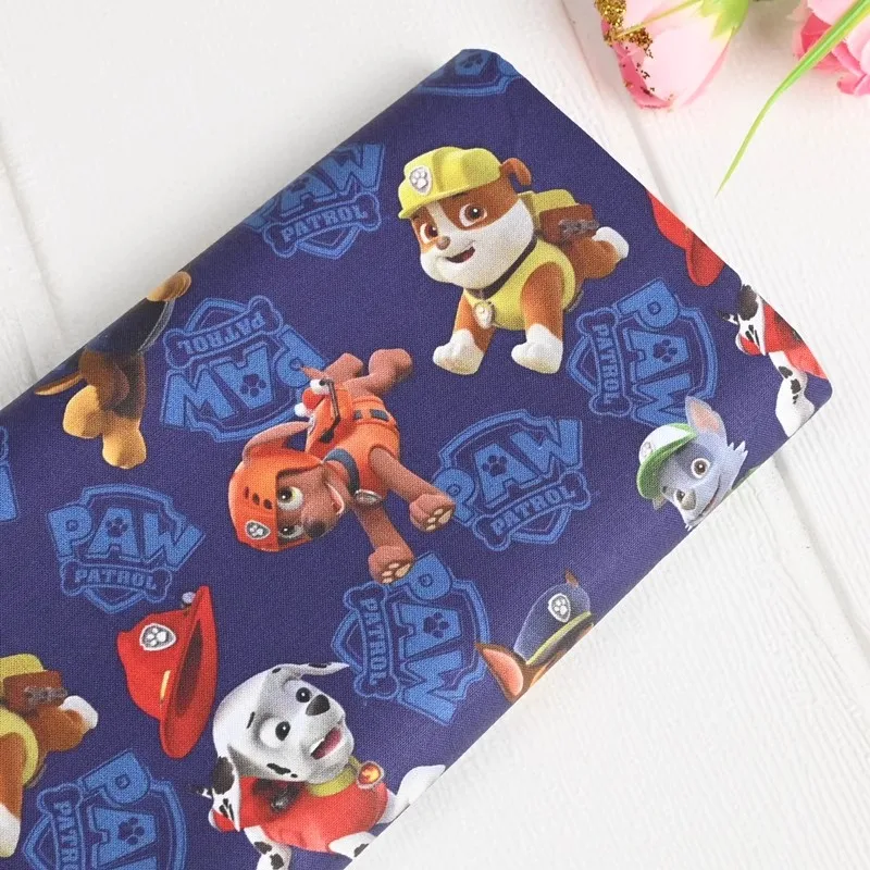 Cartoon Paw Patrol 100% Cotton Fabric For Sewing Patchwork DIY Quilting Fabrics Sew Children Clothes Material