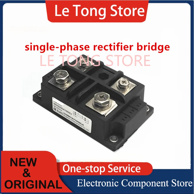 Mdq150a 1600V Eenfasige Gelijkrichterbrug 30a 40a 50a 75a 100a 200a 250a 300a 500a Diode 100a 300a 300a-16 Module Koellichaam Dc 12vdc