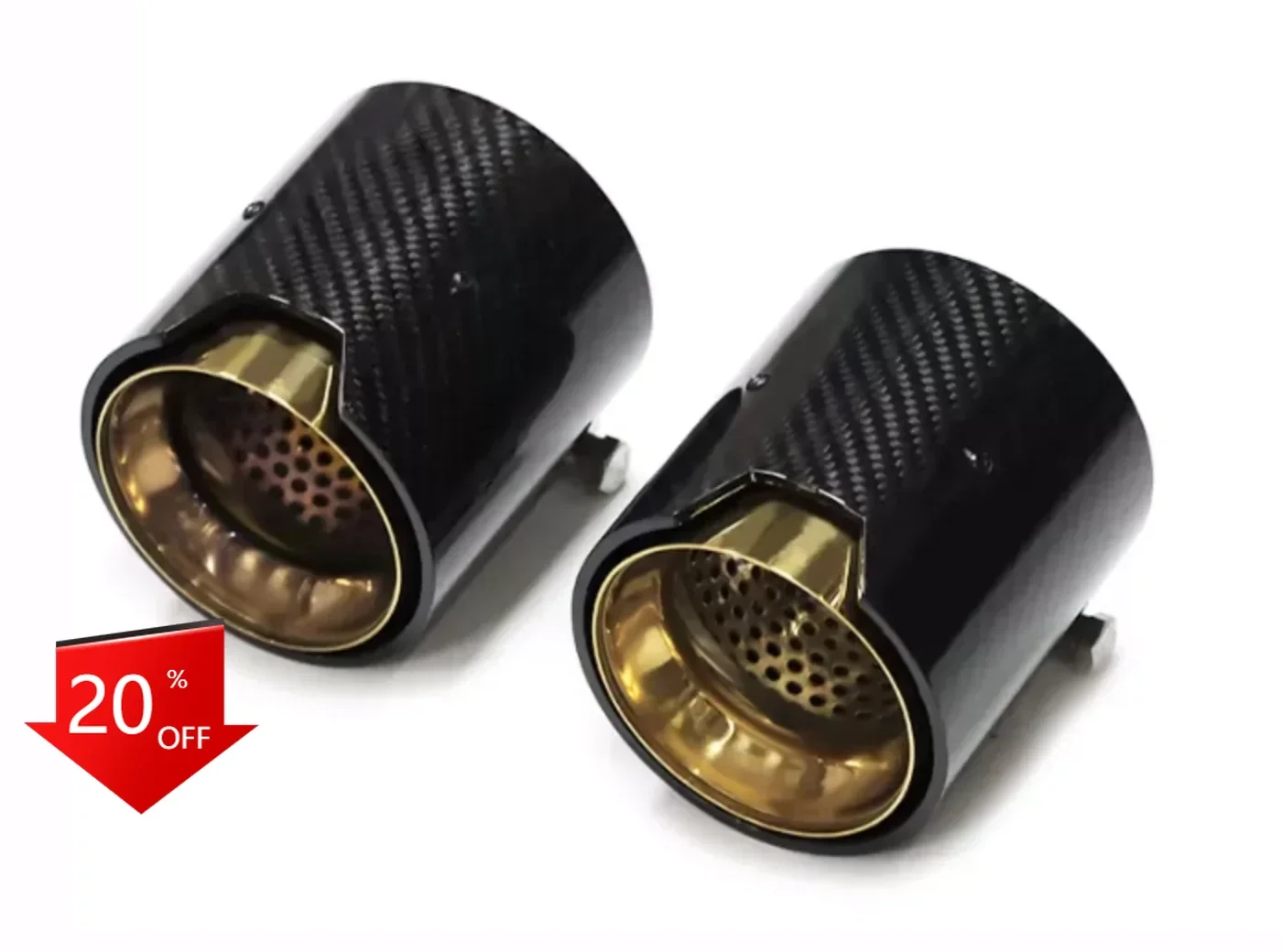 

Cool gold high quality carbon fiber exhaust tip refit fit for M2 M3 M4 F87 F80 F82 F83 tips Pipe