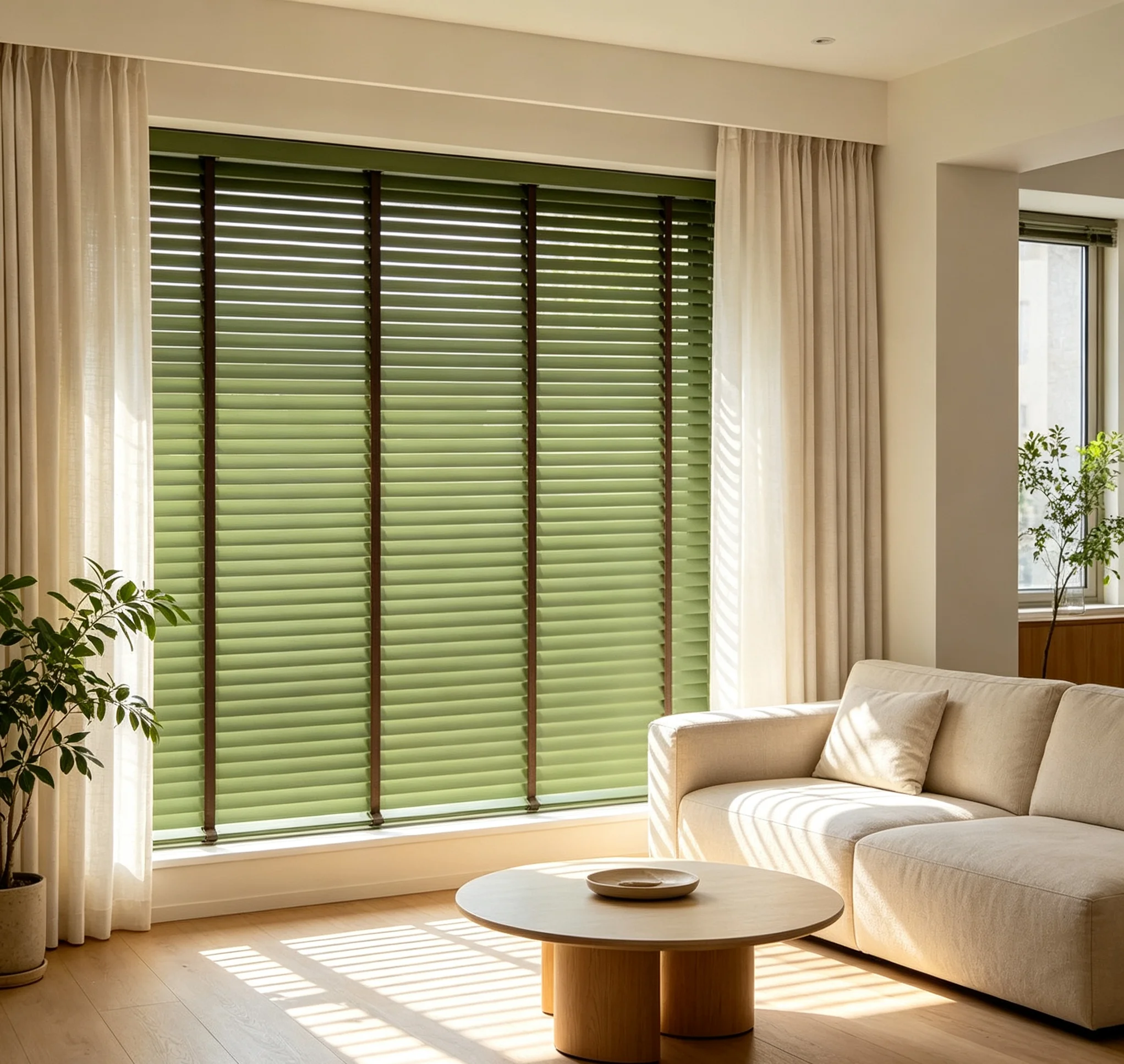 Solid Wood Blinds Classic Wooden Venetian Design, Natural Real Wood Horizontal Slats for Window, Light Control Custom Made