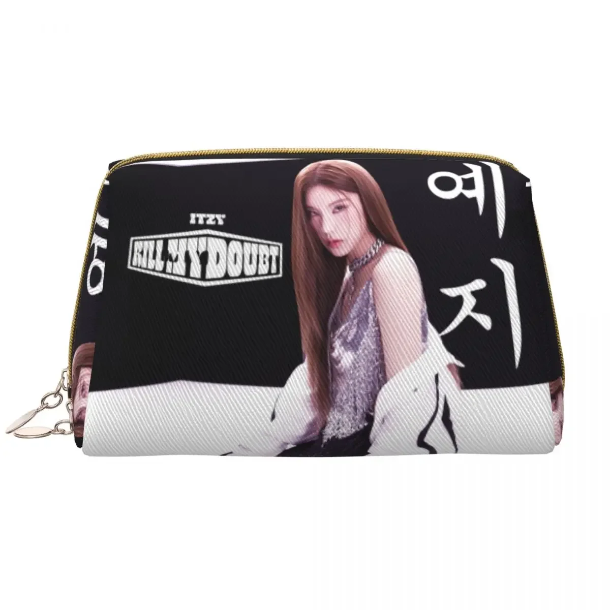 ITZYS YEJI Kill My Doubt Makeup Bag Women Travel Cosmetic Organizer Fashion Kpop Girl Music Group Storage Toiletry Bags