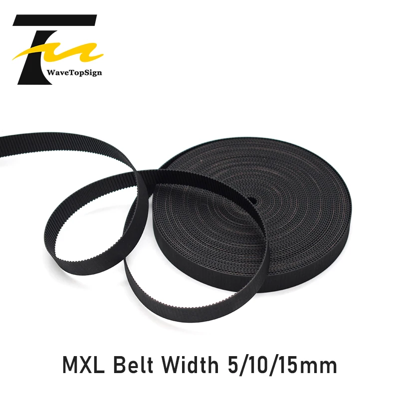 WaveTopSign MXL cinghia dentata aperta larghezza 5 10 15mm cinghie in gomma per trasmissione per macchina da taglio per incisione Laser CO2