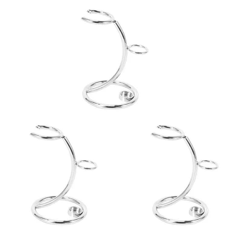 ABUL-3X Universal Shaving Brush Stand Simple Metal Safe Razor And Brush Holder Stand Shaver Kit Organizer For Men