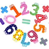 15PCS Wooden Number Fridge Magnets Refrigerator Stickers Math Learning Educational Gifts Home Decor Accessory  Stickers