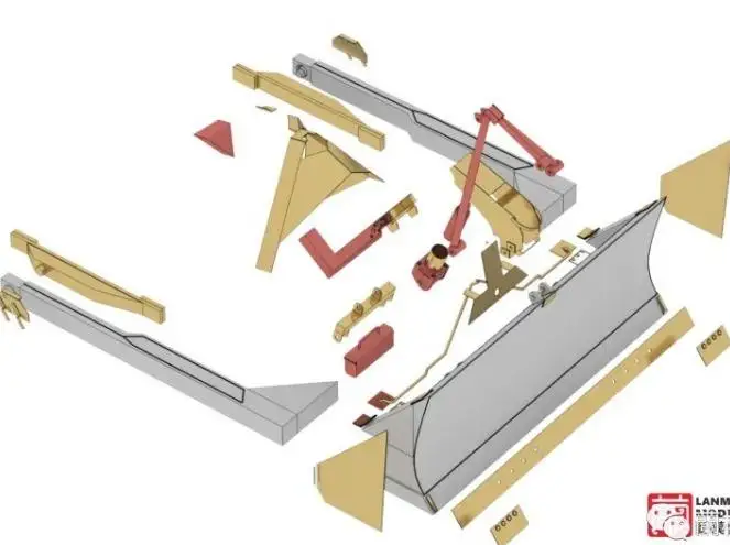 Heavy Hobby LM-35006 SHERMAN TANK M1A1 TYPE DOZER BLADE KIT VVSS