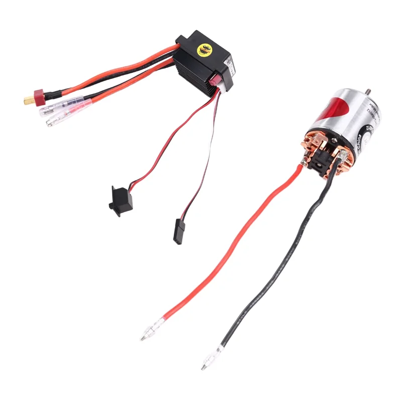 

【NEW LISTING】540 Brushed Motor Waterproof ESC 320A Speed Control Combination Set For 1/10 RC Car Crawler Axial SCX10