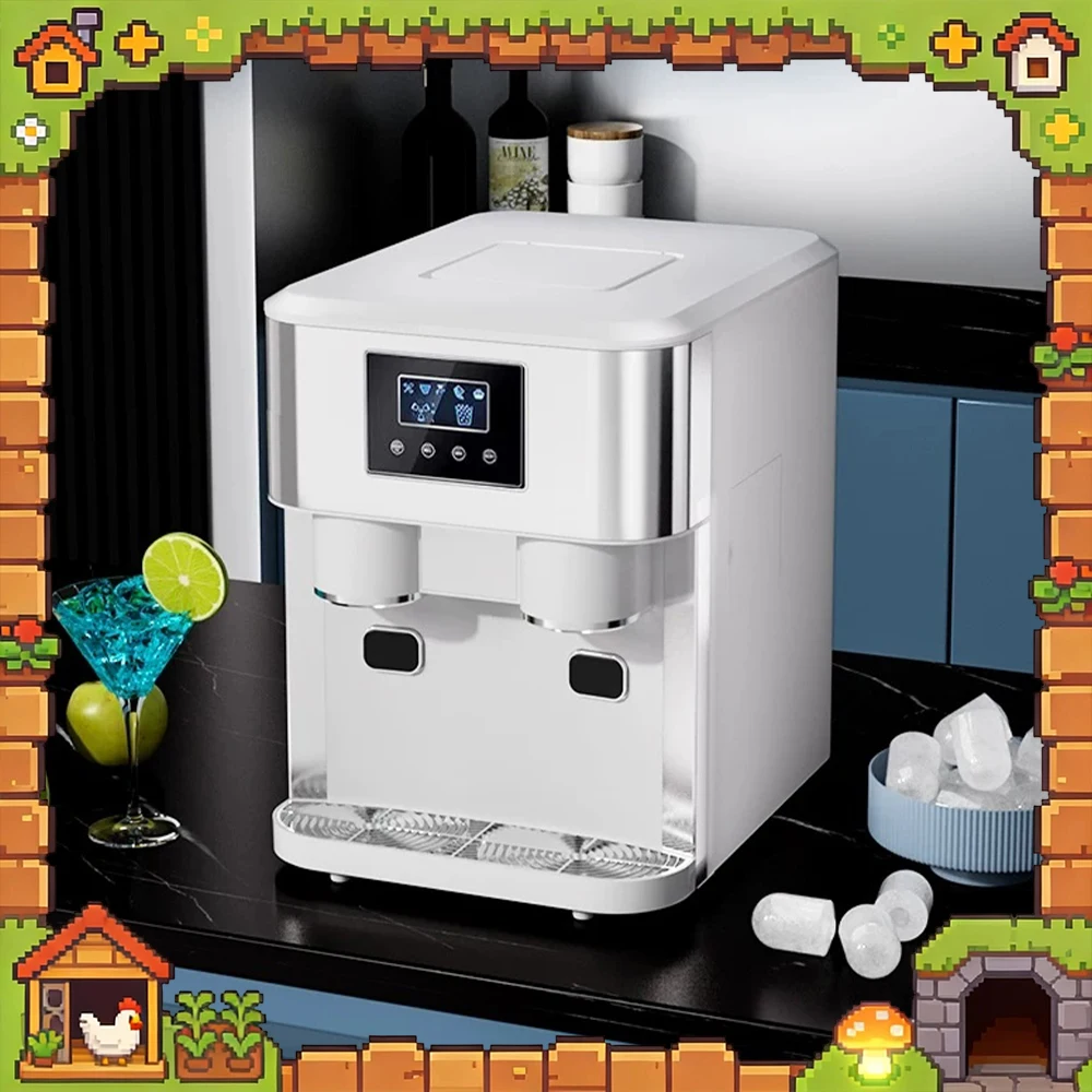 Nostalgia Electrics YH1591 Ice Machine Intelligent System Domestic Ice Maker Intelligent Cleaning Waterway Intelligent Detection