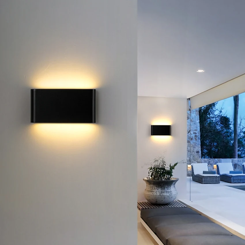 Outdoor Waterproof Wall Lamps  LED Up and Down Wall Lights Outside Wall Sconce For Garden Porch Terrace Balcony Lighting