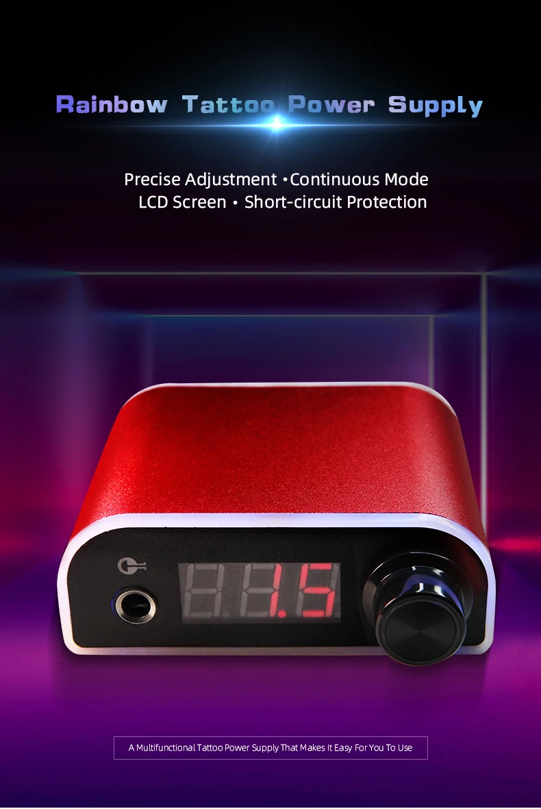 LED الوشم إمدادات الطاقة الوضع المزدوج LCD مع دواسة القدم لملف وآلات دوارة تغيير لون الجهد الكل في واحد قوة الوشم