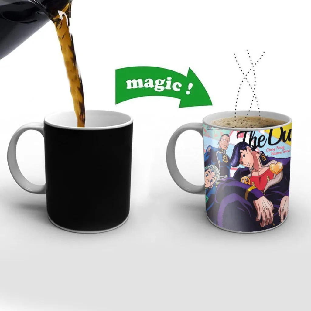 

JoJo's Bizarre Adventure Tea Coffee Mugs Thermal Color-changing Cups 11OZ Ceramic Milk Cup Birthday gift