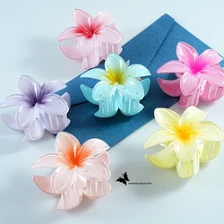 8CMGradient large flower acrylic hairpin, women's sweet hair, claw, crab clip, hairpin, Hawaiian tiara, bohemian beach accessory