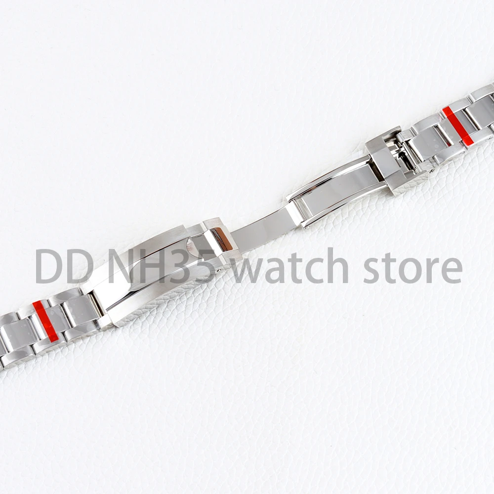 20mm Watch Band For Seiko NH35 Submariner Case Stainless Steel Watch Strap Glide Lock Buckle For Silver Oyster Jubilee Bracelet