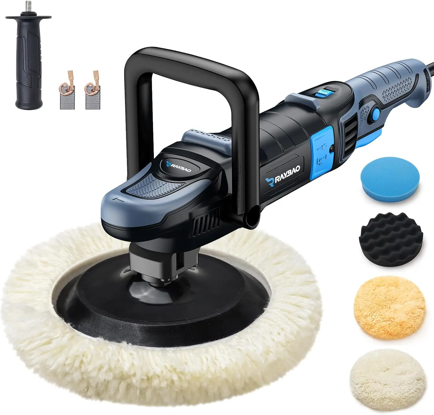 Polisher, Constant Speed and Power, Professional Precision Rotary Polisher 10Amp 125MM(5inch) Rotary Buffer, Speed 450-1950RPM,