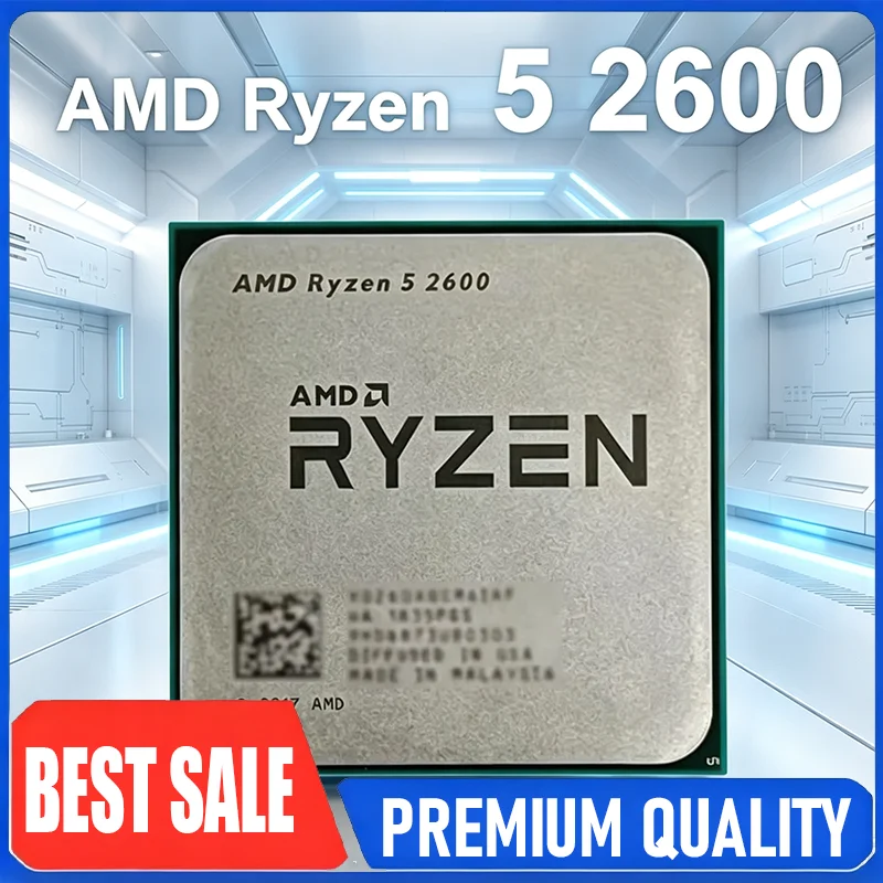 Processeur AMD R5 2600 3.4GHz 6 cœurs 12 threads Socket AM4 CPU 100% neuf d'origine, vente flash