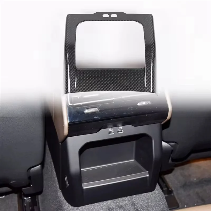 

Carbon Fiber For BMW 5 Series G60 2024 Car Rear Air Vent Outlet Frame Cover Trim Interior Accessories