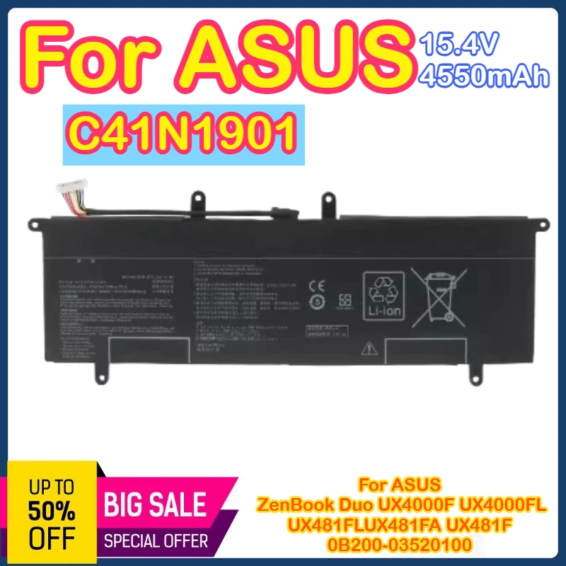 

C41N1901 For ASUS UX4000F UX481F UX481FA UX481FL C41N1901 Laptop Battery