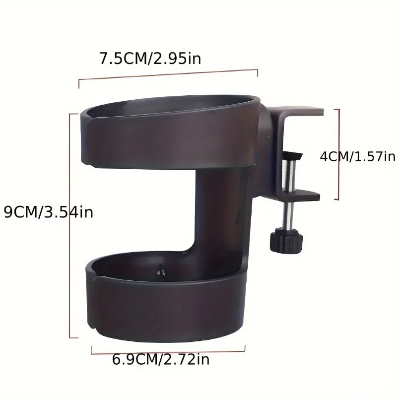 Space Saving Under Table Cup Holder - Durable Plastic, Suitable for Office and Home Use