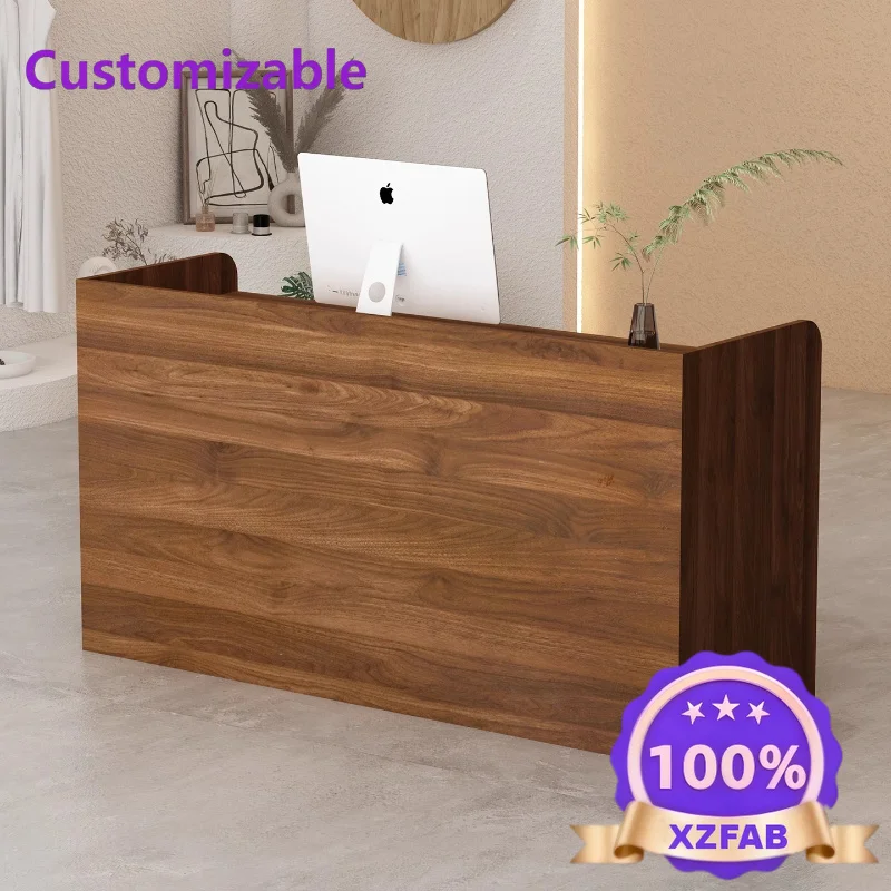 Factory Direct 2026 Beauty Welcome Reception Desks Unique Shelves Display Design Reception Desks Minimalist Company Scrivania Co