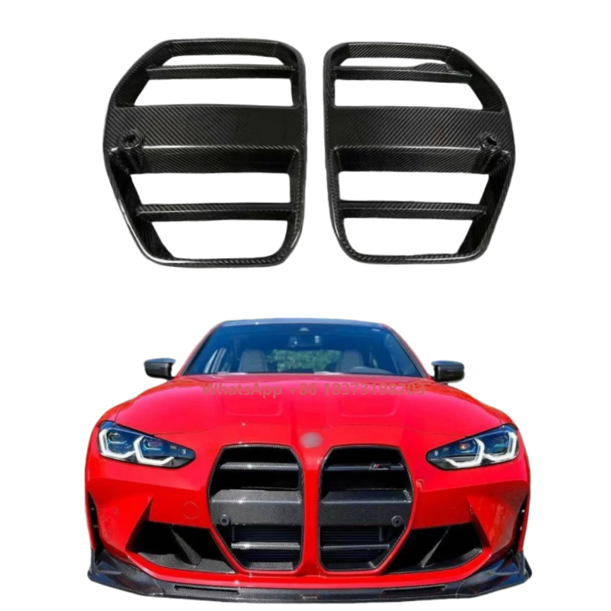 

ST Style Dry Carbon Fiber Front Bumper Grille for G80 M3 G82 M4 Auto Part Front Grille