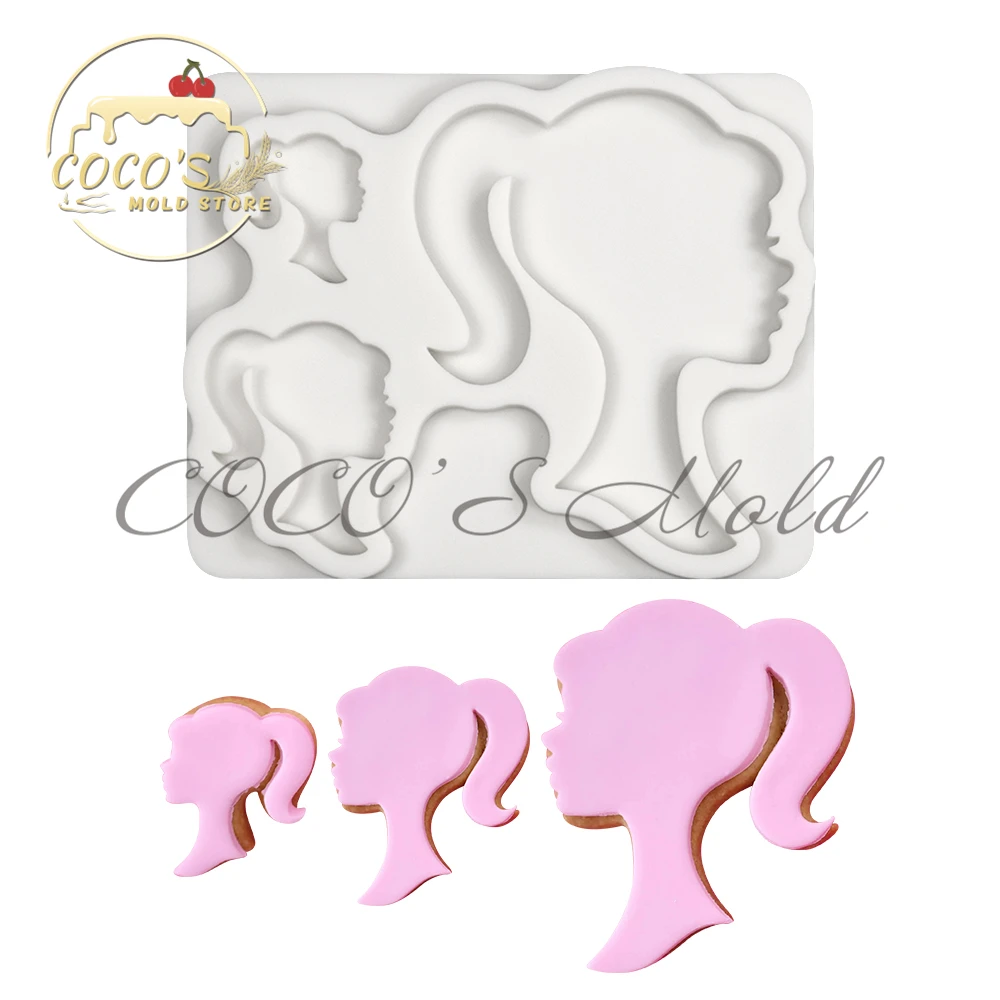 Pretty Girl Silicone Mold DIY Chocolate Cake Mold Fondant Cake Decorating Tools Kitchen Baking Accessories