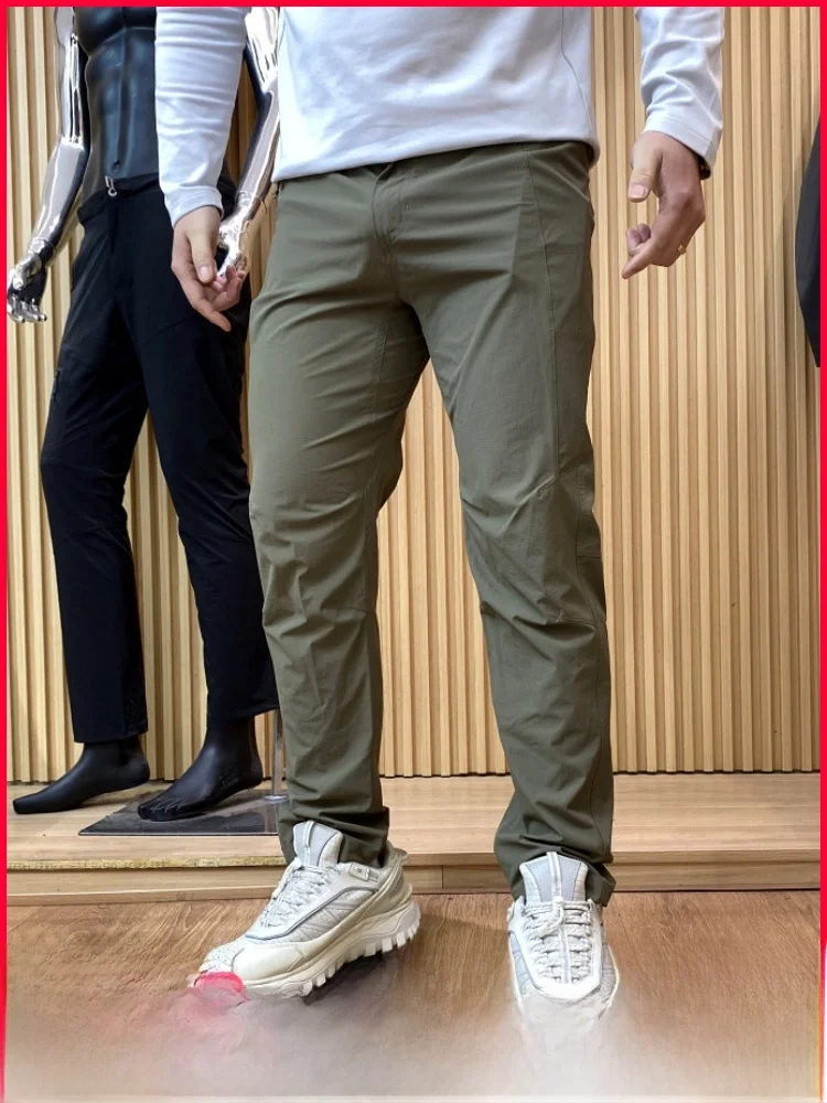 

Outdoor Men's Quick Dry Sports Casual Pants Multiple Pockets Straight Leg Cotton Blend Fashionable Urban Style Workwear