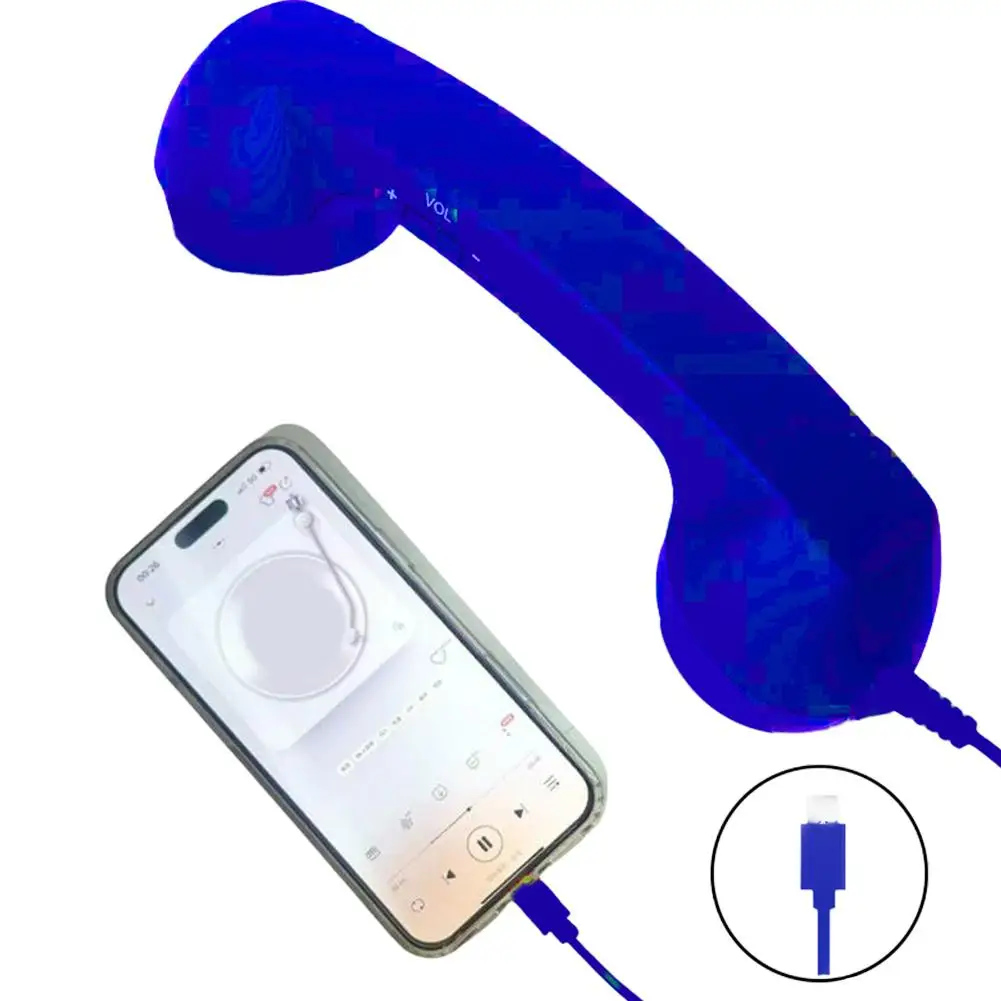 Retro telefoonhoorn Type-C en 3,5 mm telefoonkopset Draagbare vintage telefoonheadset voor mobiele mobiele videoconferenties