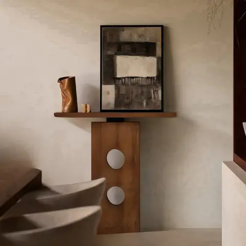 현대 나무 코너 테이블 럭셔리 독특한 복도 살롱 코너 테이블 입구 나무 메사 파라 살라 거실 가구