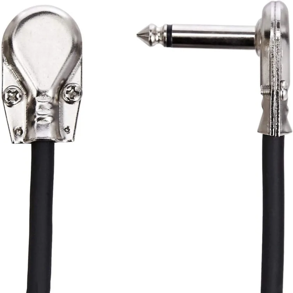 15cm/30cm Guitar Effects Pedal Cable Copper Core Surface Wire Guitar Instrument Cable Flat Design Right-angle Plug Cable