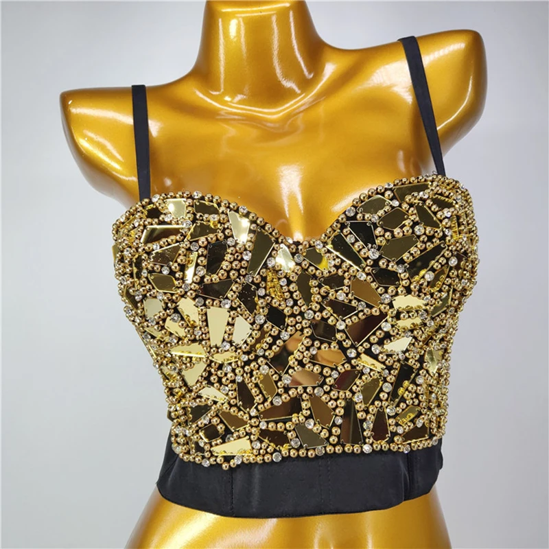 

The New Metal Chain Halter Wrap Bra Female Nightclub Outside The Wear Super Cool Chain Design Sexy Comfortable Tank Tops