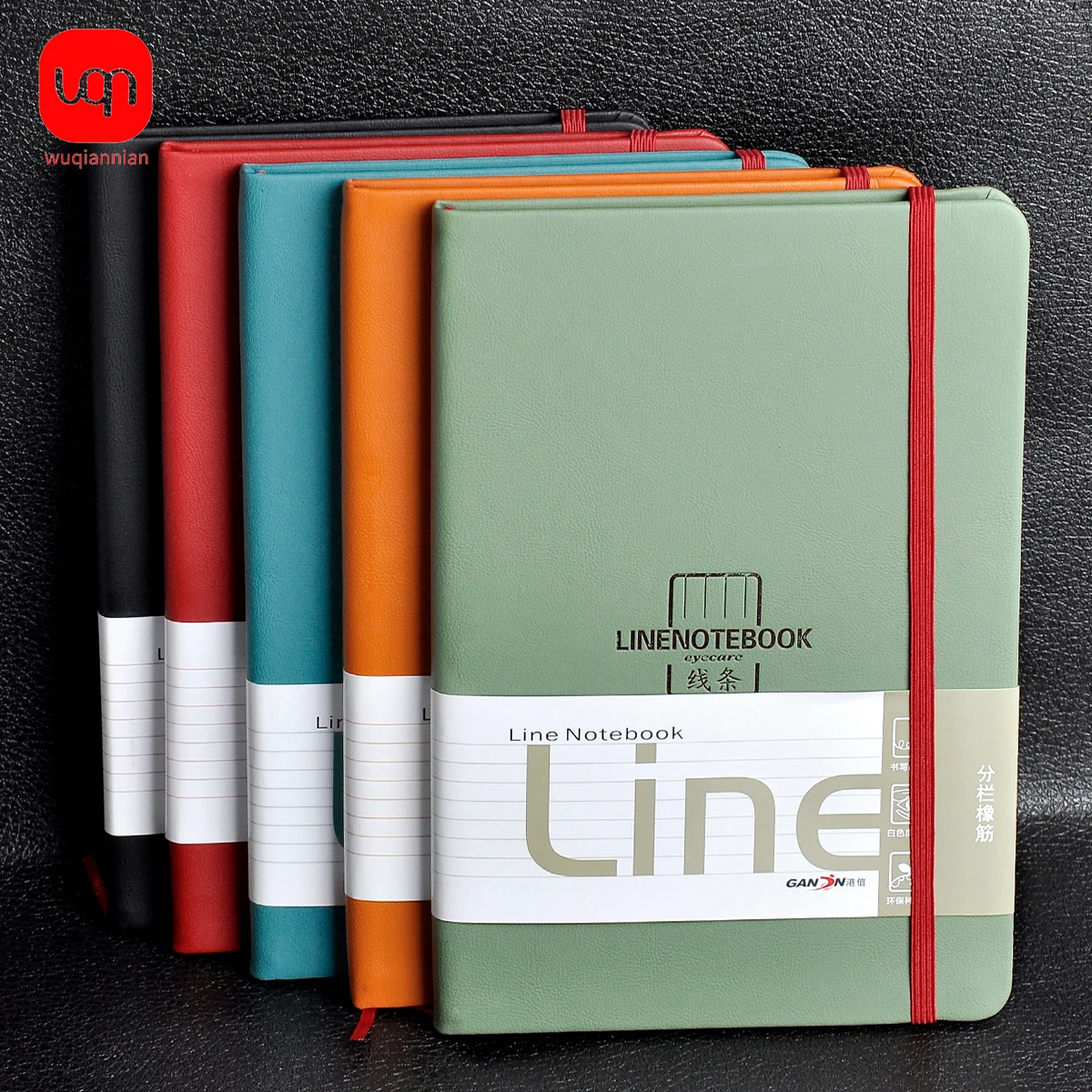 PU Hardcover Convenient Notebook A5 100 GSM Magazine Hardcover 160 pages ivory white paper scrapbook planning agenda stationery