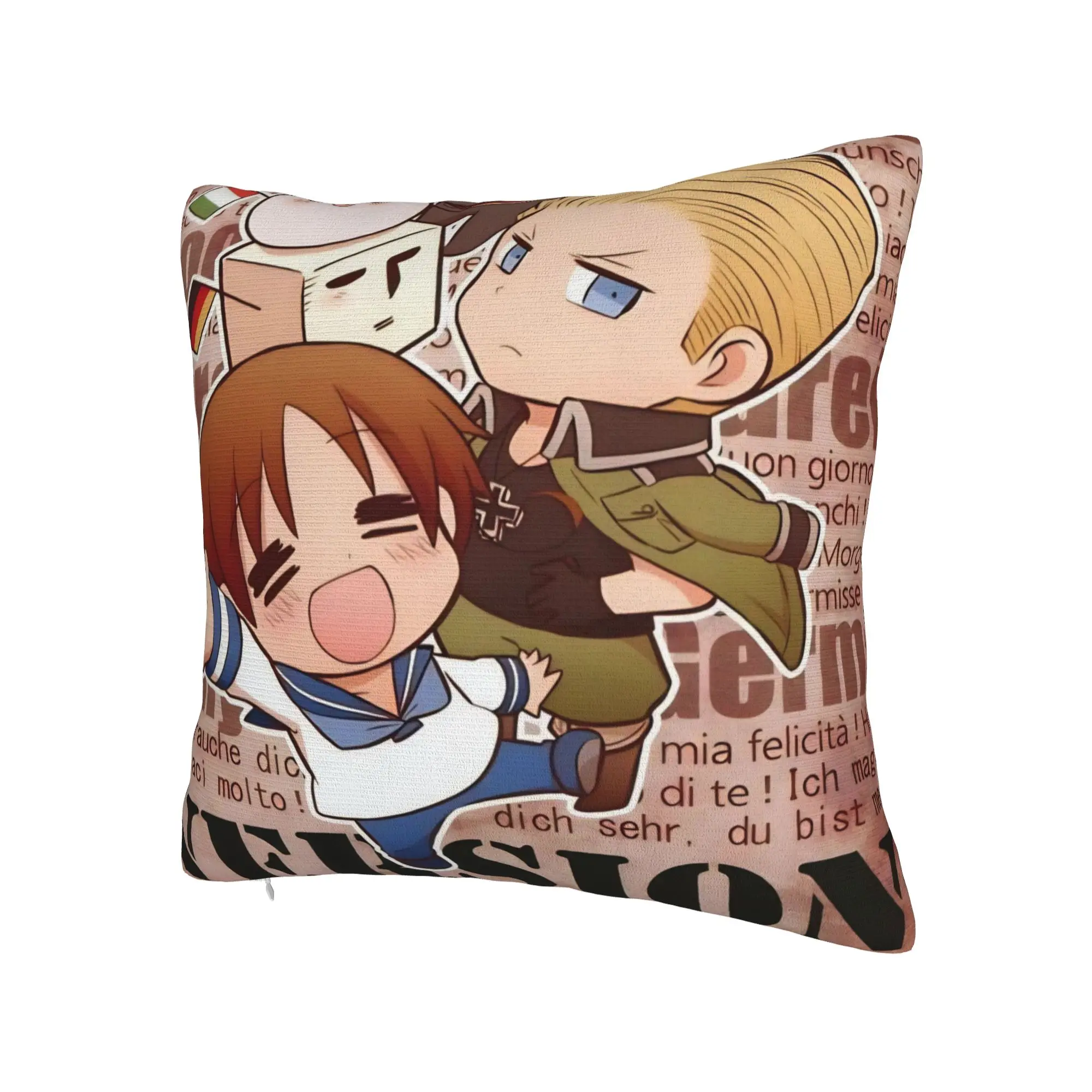 Hetalias Axis Powers Pillowcase Accessories Printed Cushion Cover Decor  Throw Pillow Case Cover Chair Multiple Sizes