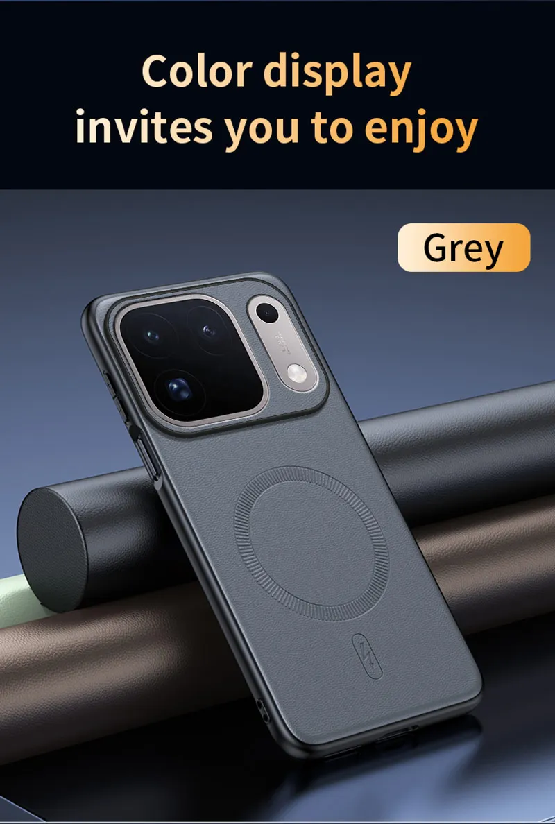Für OPPO Find X10 Pro Max: Magnetische Schutzhülle aus Leder, Anti-Fingerabdruck, rutschfest, aus PC+TPU. – Detail 19