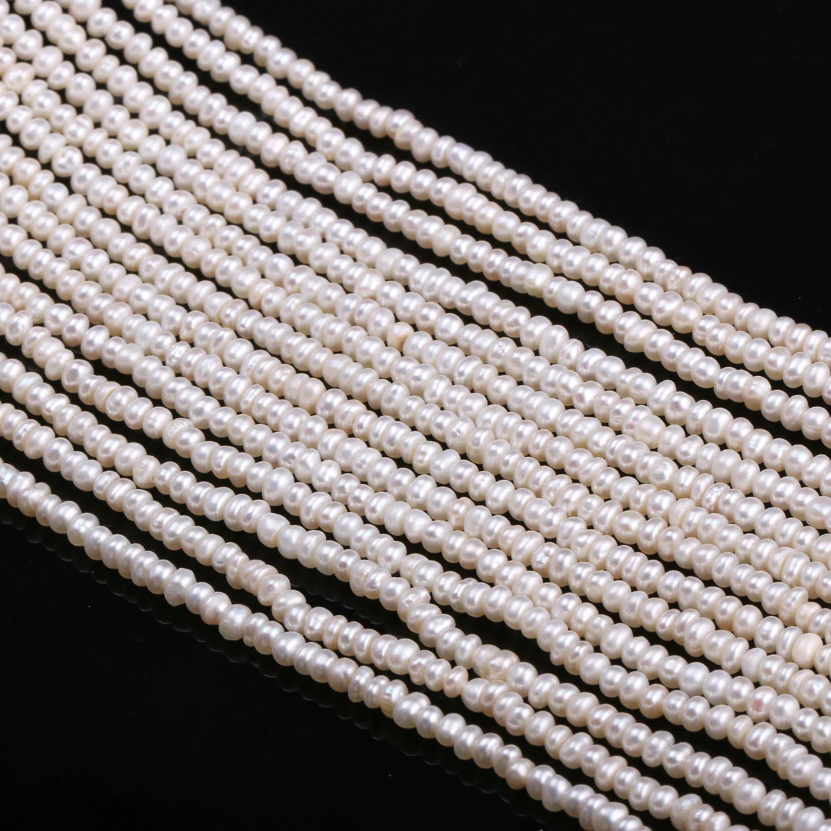 Natural Freshwater Cultured Pearls Beads Round 100% Natural Pearls for Jewelry Making Necklace Bracelet 13 Inches Size 2.5-3mm