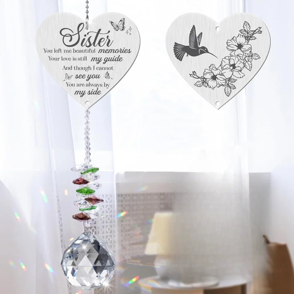 For Bedroom Heart Window Decor For Car As Shown Beautiful Indoor Decoration Sun Catcher Light Refraction Calming Ambiance