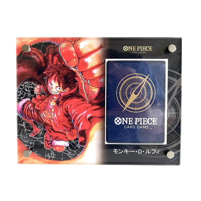 Opcg One Piece Op05 Nika Luffy Acrylic Card Brick Display Frame Rare Collection Flash Card Cartoon Toy Gift