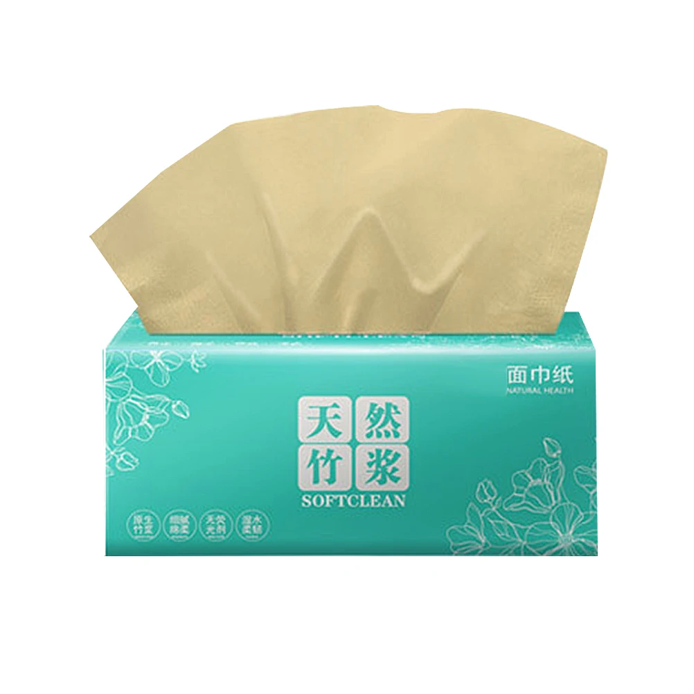 

9pcs 4-Ply Bamboo Tissue Bamboo Pulp Facial Towel Wet Dry Disposable Makeup Remover Towel Wipes Sky Blue