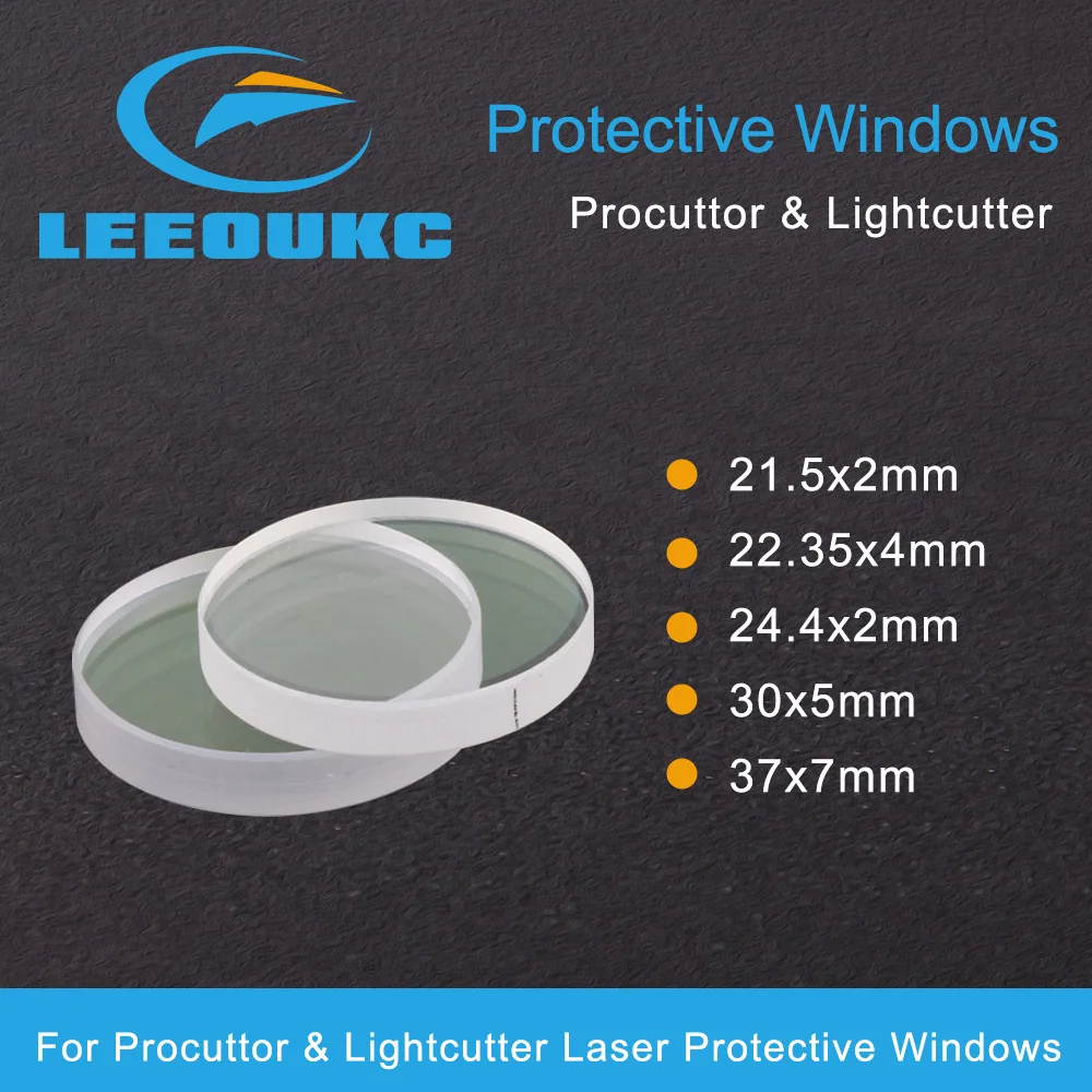 

Laser Protective Windows 21.5×2/30×5/37×7mm Optical Lens for Procuttor & Lightcutter& SolidCutter 0-30kW Head