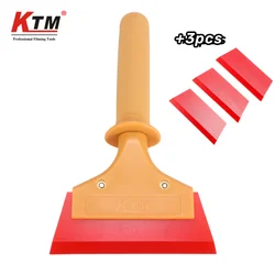 KTM Car Glass Cleaning Scraper Rubber Blade Wiper Window Tinting Windshield Protection Vinyl Film Install Squeegee