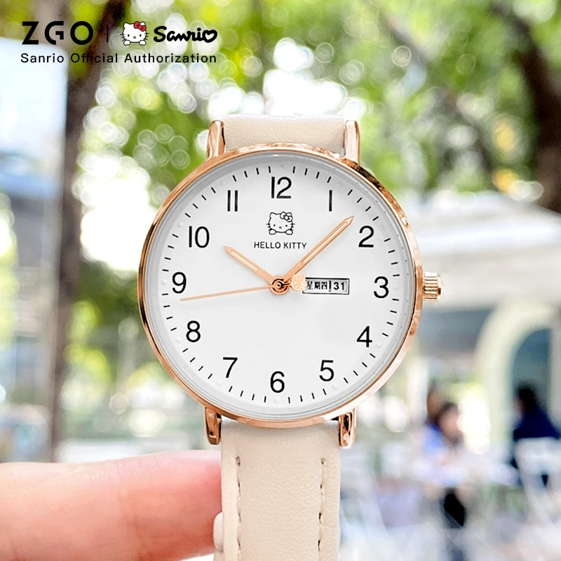 ZGO x Sanrio Hello Kitty Women Watch Waterproof Luminous Quartz Watch Girls Students Watches Ins Wrist Watch Birthday Gift 2108